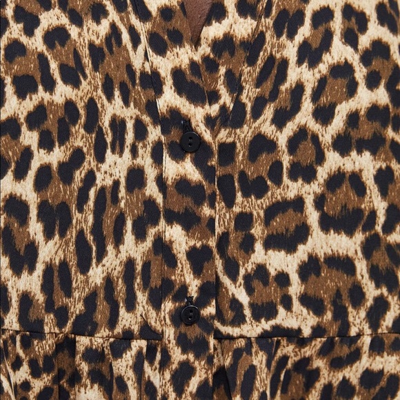 ZARA Animal Print Oversized Blouse - Picture 5 of 6